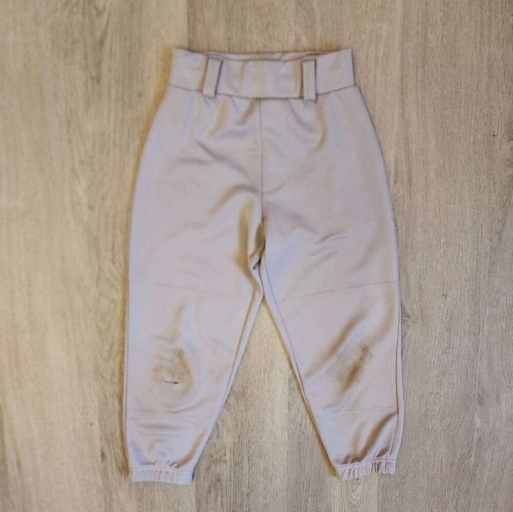 Easton Boy's Pull On Solid Grey Knicker Baseball Pants Sportswear Small S